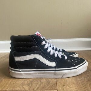 Unisex Black Vans Hightop Skate Shoes Womens Size 8.5 Men’s size 7